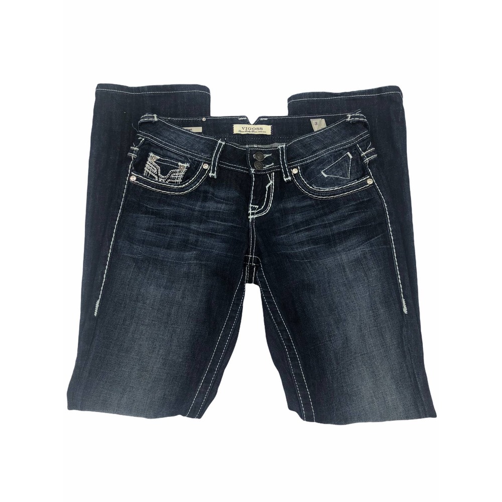 VIGOSS Studded Rhinestone Boot Cut Jeans Size 3/27